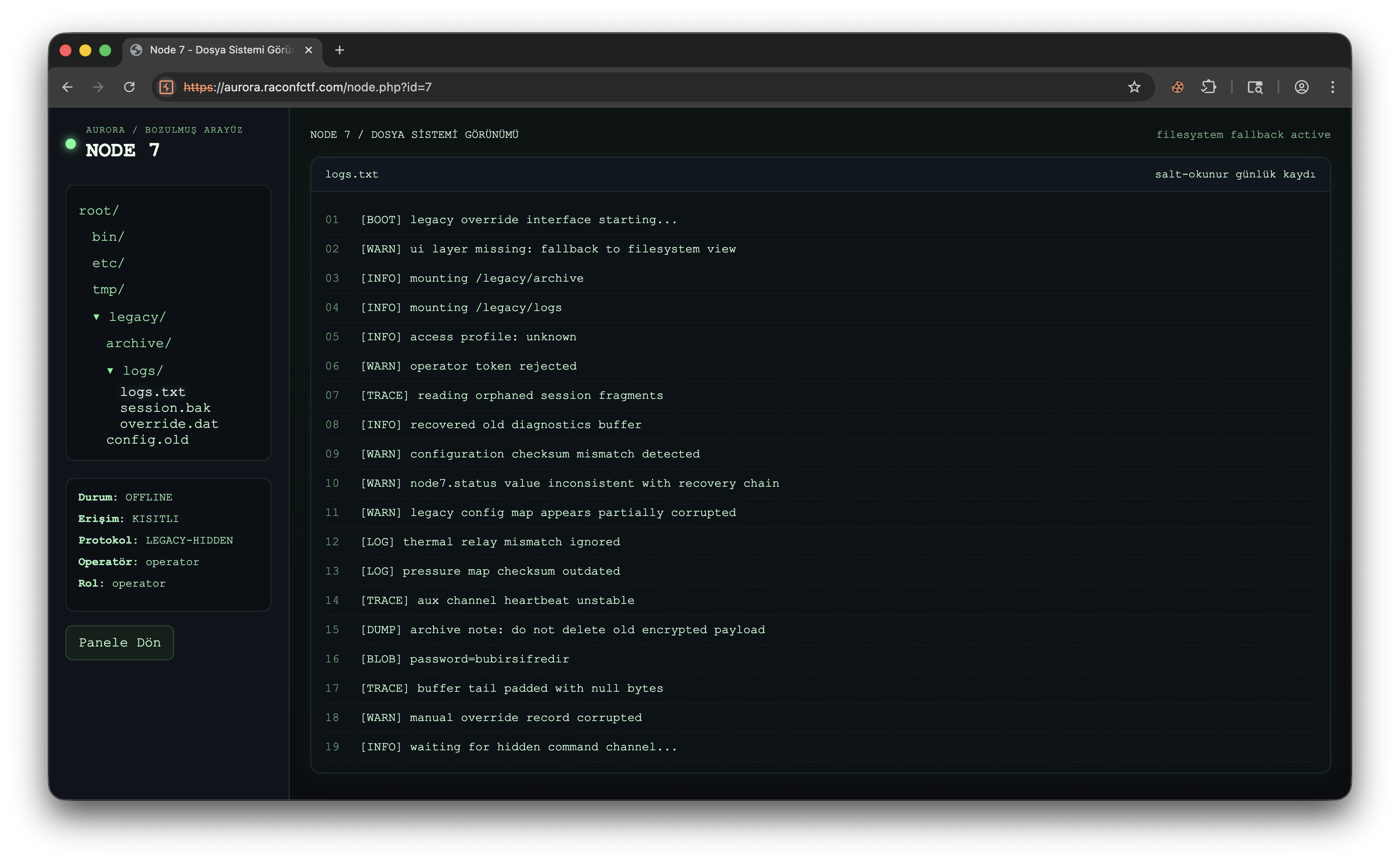 Node 7 fallback file-system view
